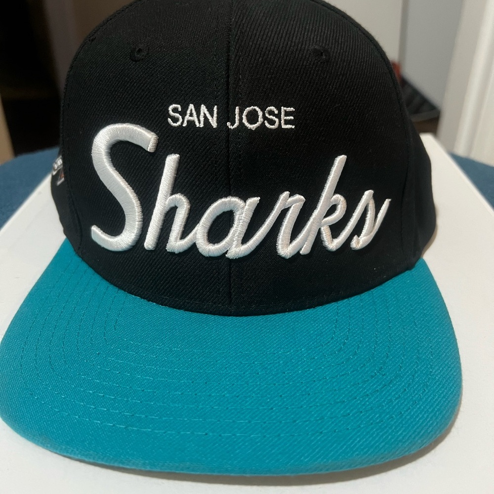 Mitchell & Ness Black and Teal Cap